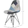 Christopher Knight Home Jorine Dining Chairs Set of 2, Upholstered Dining Chairs, Bohemian Style Accent Chair, Iron Frame Chromed Legs, Geometric Pattern Backrest Chair, Curved Back Design, Colorful