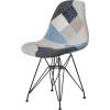 Christopher Knight Home Jorine Dining Chairs Set of 2, Upholstered Dining Chairs, Bohemian Style Accent Chair, Iron Frame Chromed Legs, Geometric Pattern Backrest Chair, Curved Back Design, Colorful
