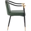 Christopher Knight Home Paula Dining Chairs Set of 2, Modern Dining Chair with Fabric Upholstery, Durable Iron Frame Kitchen Chairs with Armrest, Extra Seat for Dining Room, Black + Grey(Black + Green)