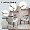 Christopher Knight Home Paula Dining Chairs Set of 2, Modern Dining Chair with Fabric Upholstery, Durable Iron Frame Kitchen Chairs with Armrest, Extra Seat for Dining Room, Black + Grey(Black + Beige)