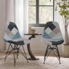 Christopher Knight Home Jorine Dining Chairs Set of 2, Upholstered Dining Chairs, Bohemian Style Accent Chair, Iron Frame Chromed Legs, Geometric Pattern Backrest Chair, Curved Back Design, Colorful