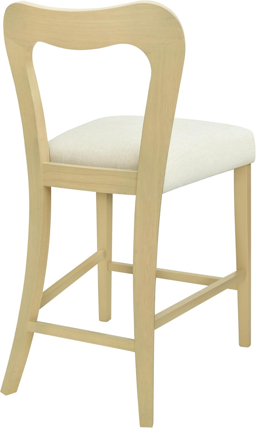 image:imageChristopher Knight Home Hayas Counter Height Bar Stools Set of 2 Armless Upholstered Kitchen Bar Chairs Hollow Backrest Modern Counter stools for Kitchen Island Dining Room Bar Light AshBeigeLight Ashbeige