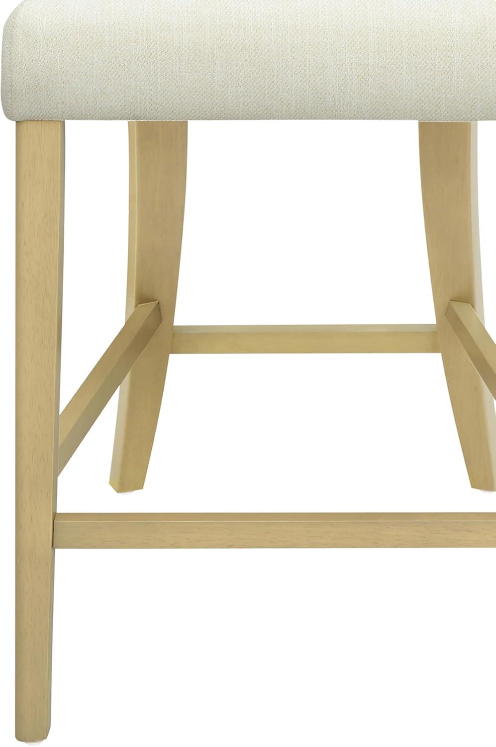 image:imageChristopher Knight Home Hayas Counter Height Bar Stools Set of 2 Armless Upholstered Kitchen Bar Chairs Hollow Backrest Modern Counter stools for Kitchen Island Dining Room Bar Light AshBeigeLight Ashbeige