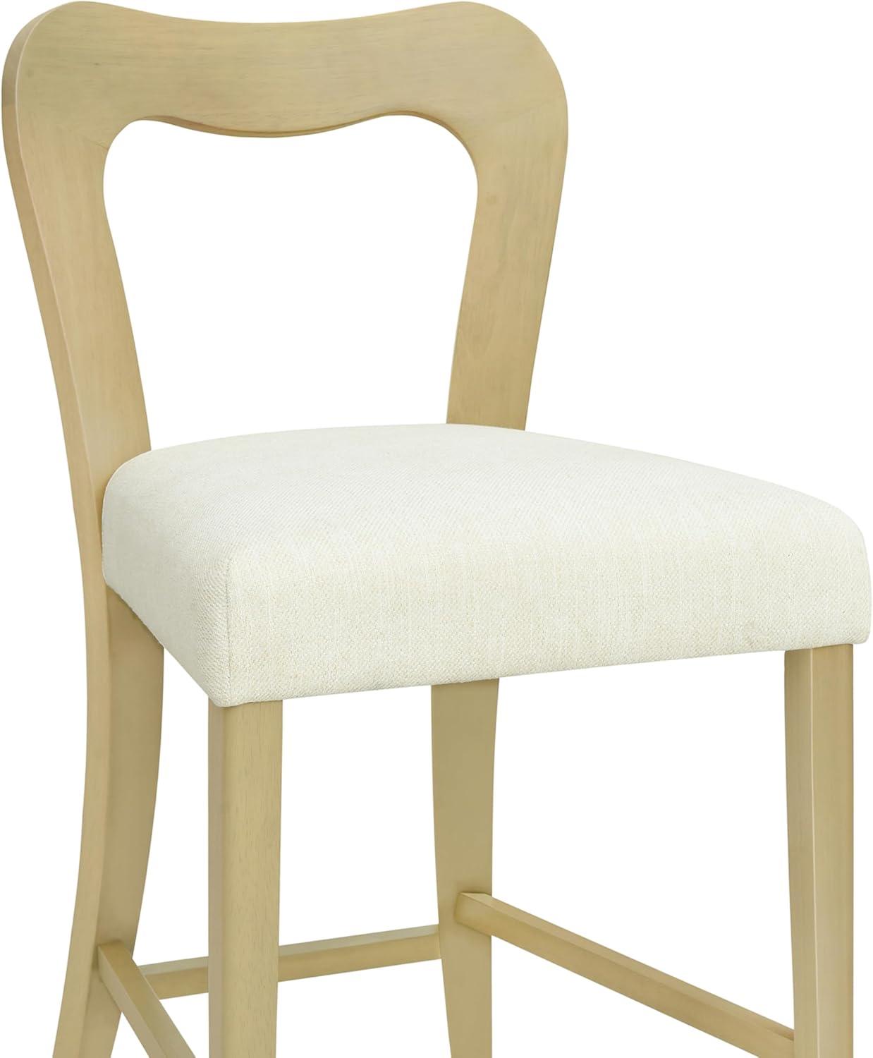 image:imageChristopher Knight Home Hayas Counter Height Bar Stools Set of 2 Armless Upholstered Kitchen Bar Chairs Hollow Backrest Modern Counter stools for Kitchen Island Dining Room Bar Light AshBeigeLight Ashbeige