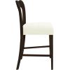 Christopher Knight Home Hayas Counter Height Bar Stools Set of 2, Armless Upholstered Kitchen Bar Chairs, Hollow Backrest Modern Counter stools for Kitchen Island Dining Room Bar, Light Ash+Beige(Dark Brown+beige)
