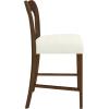 Christopher Knight Home Hayas Counter Height Bar Stools Set of 2, Armless Upholstered Kitchen Bar Chairs, Hollow Backrest Modern Counter stools for Kitchen Island Dining Room Bar, Light Ash+Beige(Walnut+beige)