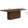 Christopher Knight Home Scout 84 Inch Dining Table for 6 People, Modern Kitchen Table with Pillar Legs, Wooden Rectangular Spacious Dinner Furniture for Dining Room, Home Office, Walnut(Walnut)