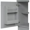 Christopher Knight Home Doreen 18″ Bathroom Vanity with Ceramic Sink, Bathroom Vanity Cabinet with Door Organizer,Wooden Bathroom Storage Cabinet with Adjustable Shelf,Pedestal Sink with Storage,Green(Grey)