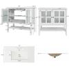 Christopher Knight Home Narrot Modern 36″ Bathroom Vanity with Ceramic Sink, Wooden Bathroom Vanity Organizer with Adjustable Shelf, Soft Closing Door Bathroom Storage Cabinet, Gray(White)