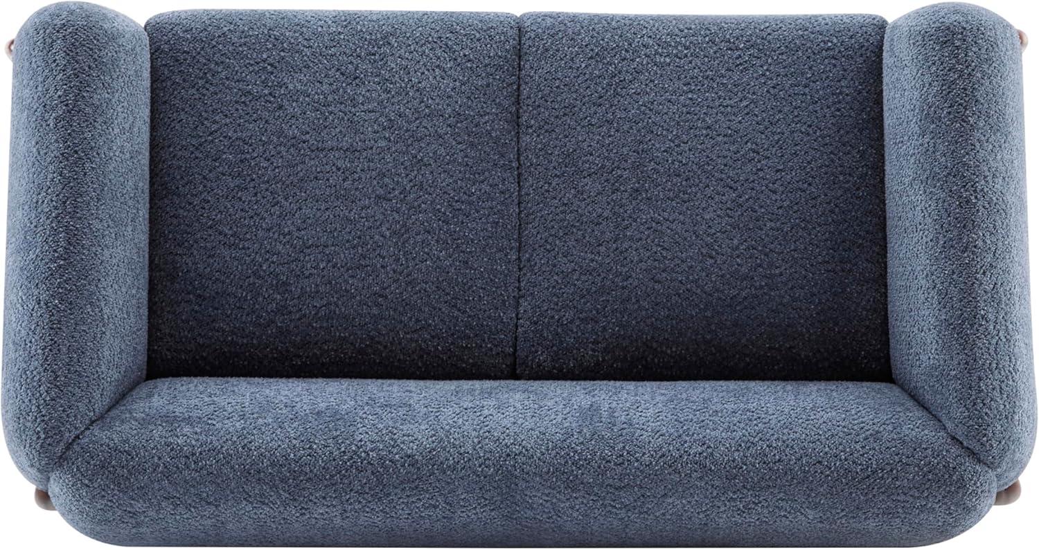 image:imageChristopher Knight Home Alma 63 Boucle Loveseat with Wood Legs 2 Seater Sofa Couches for Living Room Upholstered Couch Chair Soft Seating Lounge Sofa Chair Cozy Loveseat with Armrest Navy BlueNavy Blue