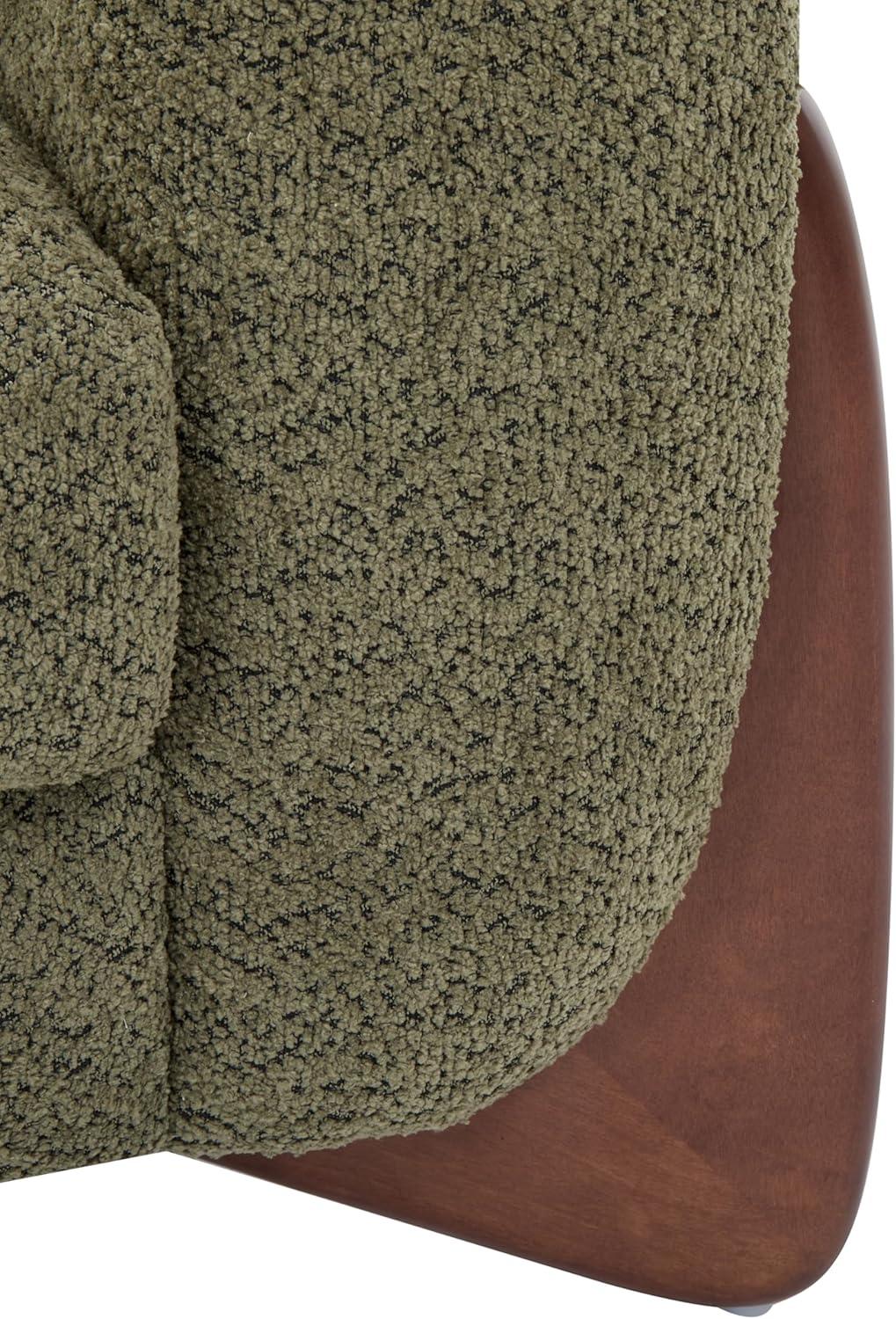 image:imageChristopher Knight Home Alma 63 Boucle Loveseat with Wood Legs 2 Seater Sofa Couches for Living Room Upholstered Couch Chair Soft Seating Lounge Sofa Chair Cozy Loveseat with Armrest Navy BlueOlivegreen