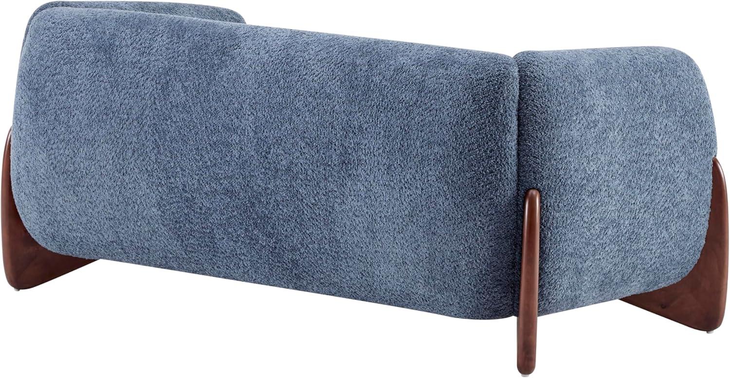image:imageChristopher Knight Home Alma 63 Boucle Loveseat with Wood Legs 2 Seater Sofa Couches for Living Room Upholstered Couch Chair Soft Seating Lounge Sofa Chair Cozy Loveseat with Armrest Navy BlueNavy Blue