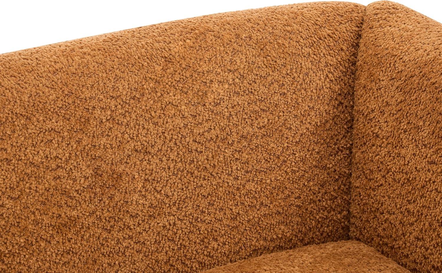 image:imageChristopher Knight Home Alma 63 Boucle Loveseat with Wood Legs 2 Seater Sofa Couches for Living Room Upholstered Couch Chair Soft Seating Lounge Sofa Chair Cozy Loveseat with Armrest Navy BlueCaramel