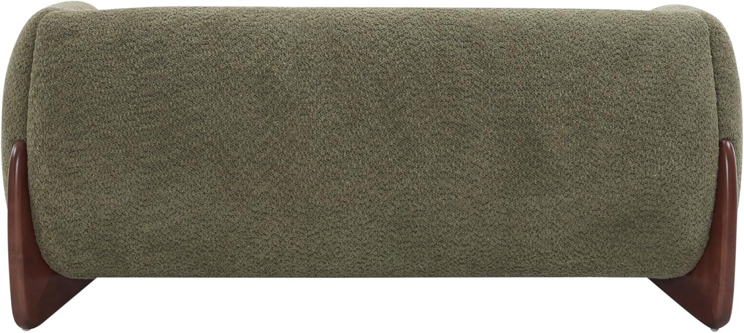 image:imageChristopher Knight Home Alma 63 Boucle Loveseat with Wood Legs 2 Seater Sofa Couches for Living Room Upholstered Couch Chair Soft Seating Lounge Sofa Chair Cozy Loveseat with Armrest Navy BlueOlivegreen