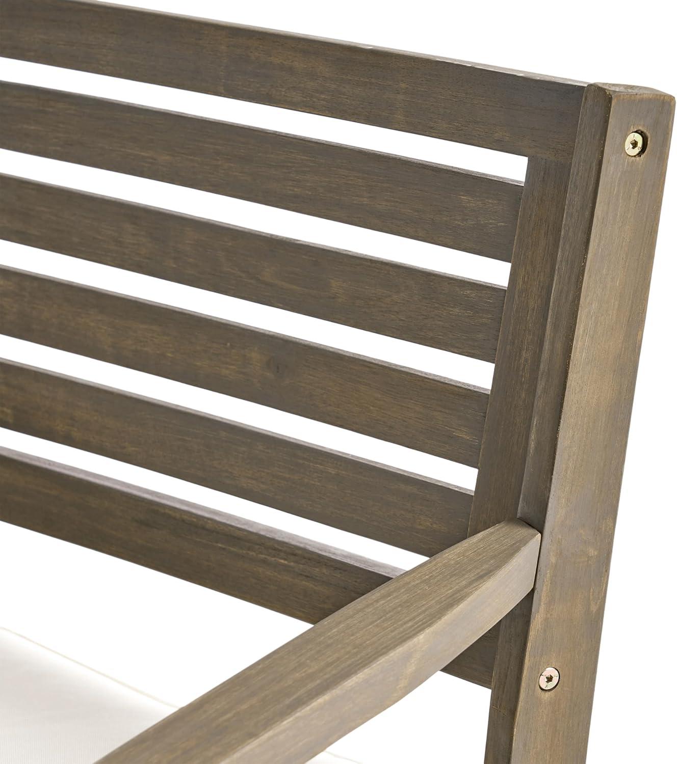 image:imageChristopher Knight Home Coronad Outdoor 2Seater Acacia Wood Bistro Set Gray and Crme