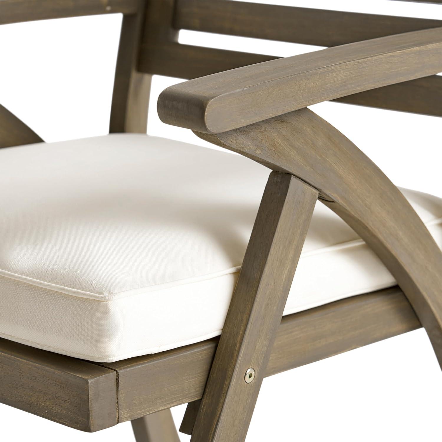 image:imageChristopher Knight Home Coronad Outdoor 2Seater Acacia Wood Bistro Set Gray and Crme