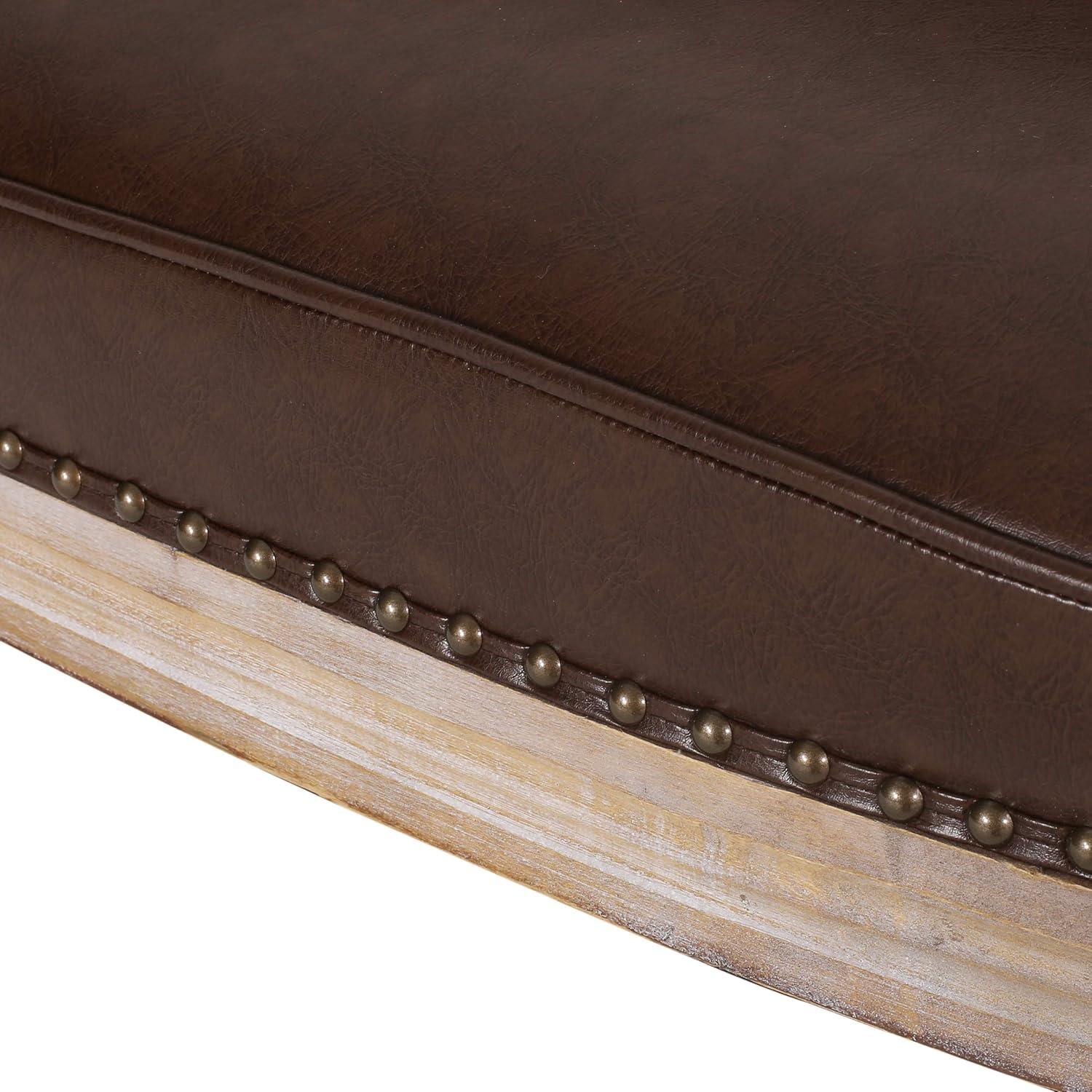 image:imageChristopher Knight Home Faye Classical Fabric Tufted Loveseat Blue AntiqueDark Brown Antique