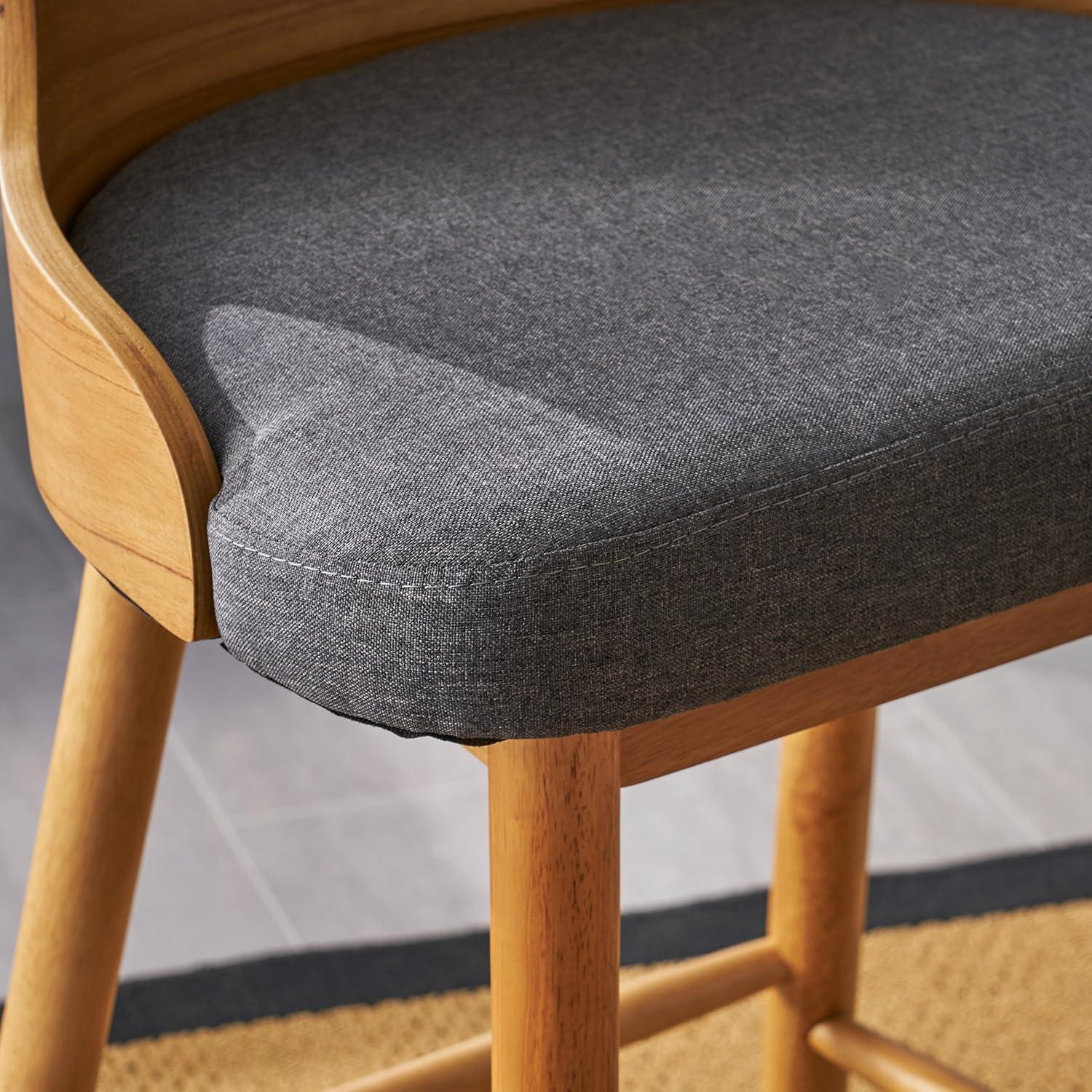 image:imageChristopher Knight Home GDFStudio Christopher Knight Home Truda Mid Century Modern Fabric Barstools Set of 2 in CharcoalCharcoalNatural