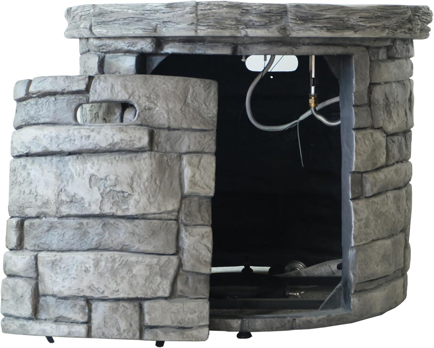 image:imageChristopher Knight Home Maison Outdoor 5 Piece Acacia WoodLight Weight Concrete Adirondack Chair Set with Fire Pit 3025 W x 3575 D x 3425 H White Gray