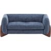 Christopher Knight Home Alma 63″ Boucle Loveseat with Wood Legs, 2 Seater Sofa Couches for Living Room, Upholstered Couch Chair, Soft Seating Lounge Sofa Chair, Cozy Loveseat with Armrest, Navy Blue(Navy Blue)