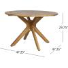Christopher Knight Home Anthony Outdoor 5 Piece Multibrown Wicker Set with Teak Finish Circular Acacia Wood Dining Table