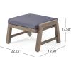 Christopher Knight Home Benny Outdoor 2 Seater Chat Set with Ottomans, Gray Finish, Dark Gray