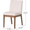 Christopher Knight Home Benson Mid-Century Modern 7 Piece Dining Set, Light Beige and Walnut(Walnut + Light Beige)