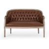 Christopher Knight Home Faye Classical Fabric Tufted Loveseat, Blue / Antique(Cognac + Antique)