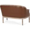 Christopher Knight Home Faye Classical Fabric Tufted Loveseat, Blue / Antique(Cognac + Antique)