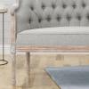 Christopher Knight Home Faye Classical Fabric Tufted Loveseat, Blue / Antique(Light Gray + Antique)