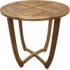 Christopher Knight Home Lindy Outdoor 3 Piece Acacia Wood and Wicker Bistro Set with Cushions, Teak Finish and Multi-Brown with Crème