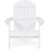 Christopher Knight Home Maison Outdoor 5 Piece Acacia Wood/Light Weight Concrete Adirondack Chair Set with Fire Pit, 30.25 “W x 35.75 “D x 34.25 “H, White + Gray
