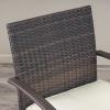 Christopher Knight Home Peterson Outdoor Wicker Bistro Set with Cushions, 3-Pcs Set, Multibrown