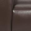 Goyette 3 Seater Sofa – Faux Leather – Cognac Brown/Dark Walnut(Dark Brown + Dark Walnut)