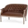 Christopher Knight Home Faye Classical Fabric Tufted Loveseat, Blue / Antique(Cognac + Antique)