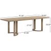 Christopher Knight Home Mizqa 7 Piece Wooden Dining Table Set for 6, 95 Inch Large Dining Table with 6 Chairs, Kitchen Table Chairs Set of 6, Upholstered Chair with Curved Back, Beige + Walnut(Beige + Natural Ash)