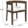 Christopher Knight Home Mizqa 7 Piece Wooden Dining Table Set for 6, 95 Inch Large Dining Table with 6 Chairs, Kitchen Table Chairs Set of 6, Upholstered Chair with Curved Back, Beige + Walnut(Beige + Walnut)