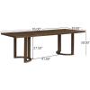 Christopher Knight Home Mizqa 7 Piece Wooden Dining Table Set for 6, 95 Inch Large Dining Table with 6 Chairs, Kitchen Table Chairs Set of 6, Upholstered Chair with Curved Back, Beige + Walnut(Beige + Walnut)