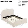 Christopher Knight Home Lanet Linen Upholstered King Size Bed Frame with Headboard, Modern King Bed Frame and Headboard, Wooden Slats Support, Easy Assembly, No Box Spring Needed, Beige(Queen (U.S. Standard))