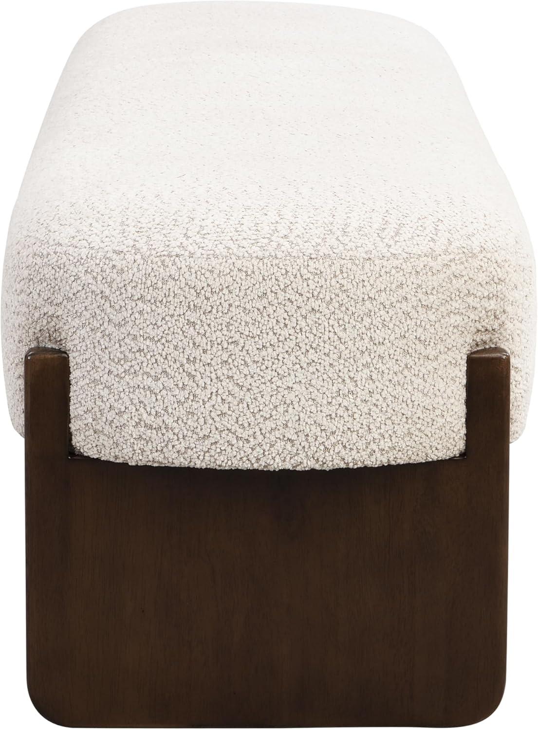 image:imageChristopher Knight Home Arden Minimalist Loop Yarn Fabric Dining Bench Wooden Entryway Ottoman Bench Modern Living Room Sofa Ottoman Footrest Bedroom End of Bed Bench Dark GreenBrownBeigebrown