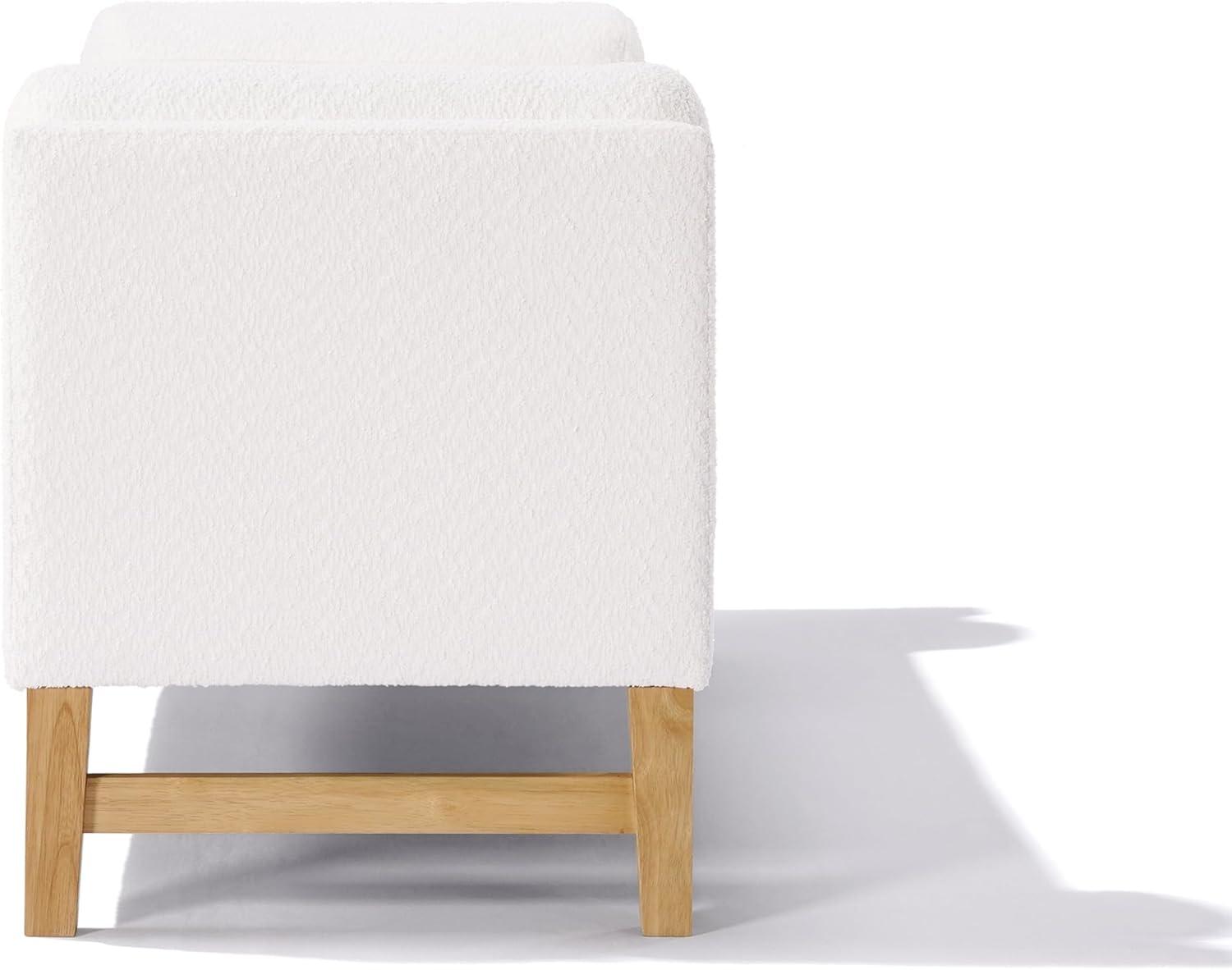 image:imageChristopher Knight Home Namo Boucle Upholstered Ottoman with Storage Wooden Storage Ottoman Bench with Pillows Long Entryway Ottoman Foot Rest Bedroom End of Bed Foot Stools Ottoman NaturalIvory