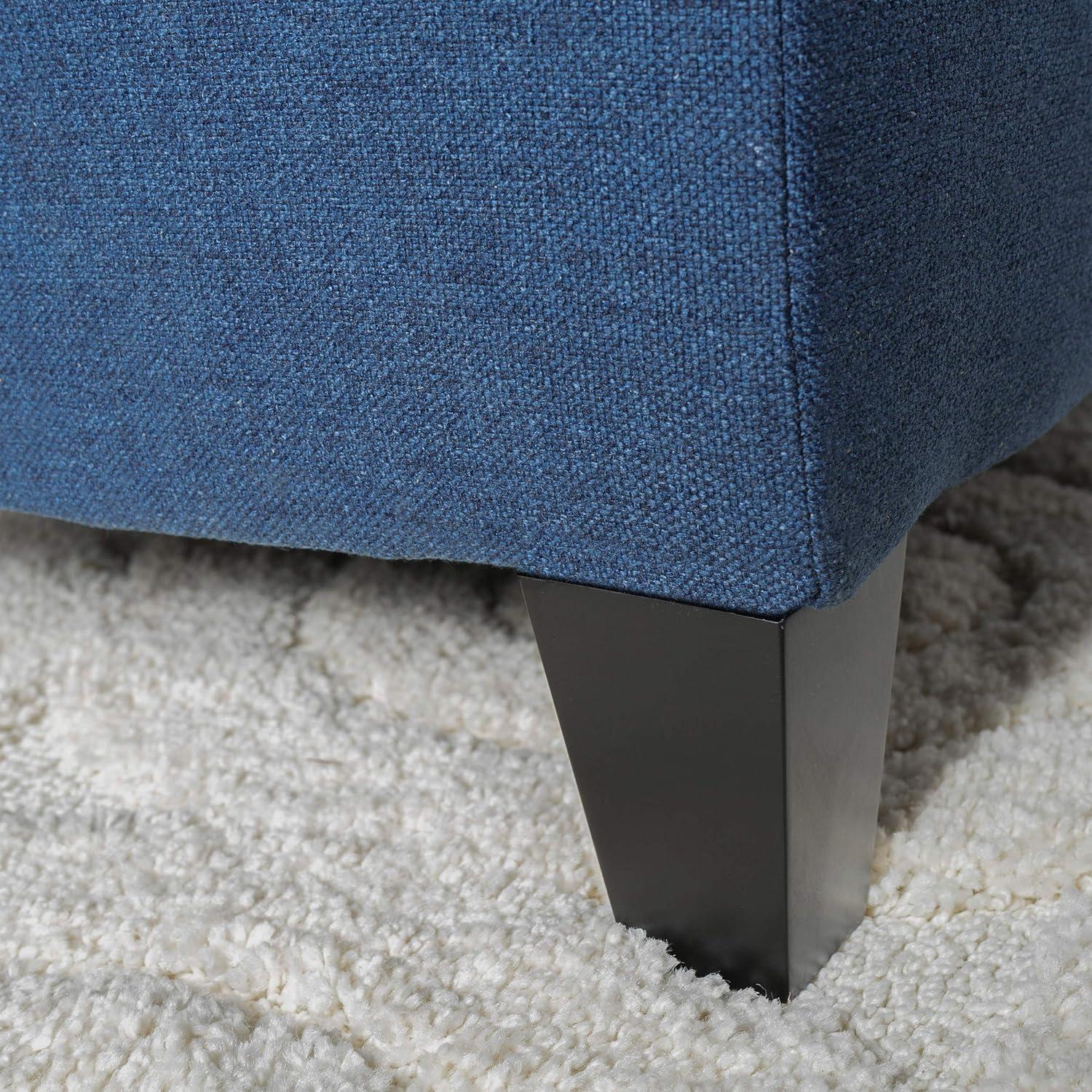 image:imageChristopher Knight Home Ottilie PU Leather Storage Ottoman Bench Wooden Rectangular Ottoman with Storage Bedroom End of Bed Foot Stool Entryway Ottoman Footrest Living Room Extra Seat BrownNavy Blue