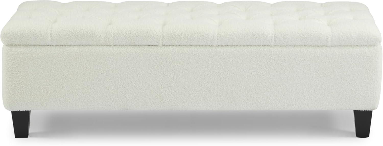 image:imageChristopher Knight Home Ottilie PU Leather Storage Ottoman Bench Wooden Rectangular Ottoman with Storage Bedroom End of Bed Foot Stool Entryway Ottoman Footrest Living Room Extra Seat BrownBeige