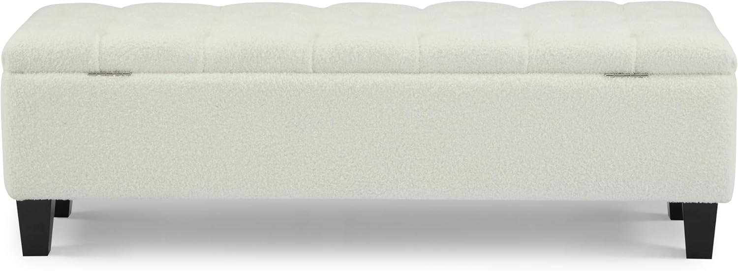 image:imageChristopher Knight Home Ottilie PU Leather Storage Ottoman Bench Wooden Rectangular Ottoman with Storage Bedroom End of Bed Foot Stool Entryway Ottoman Footrest Living Room Extra Seat BrownBeige
