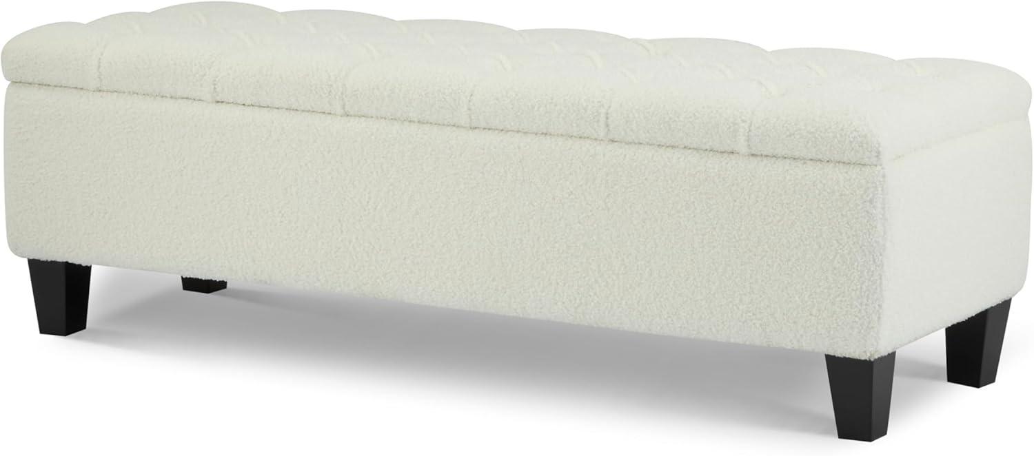 image:imageChristopher Knight Home Ottilie PU Leather Storage Ottoman Bench Wooden Rectangular Ottoman with Storage Bedroom End of Bed Foot Stool Entryway Ottoman Footrest Living Room Extra Seat BrownBeige