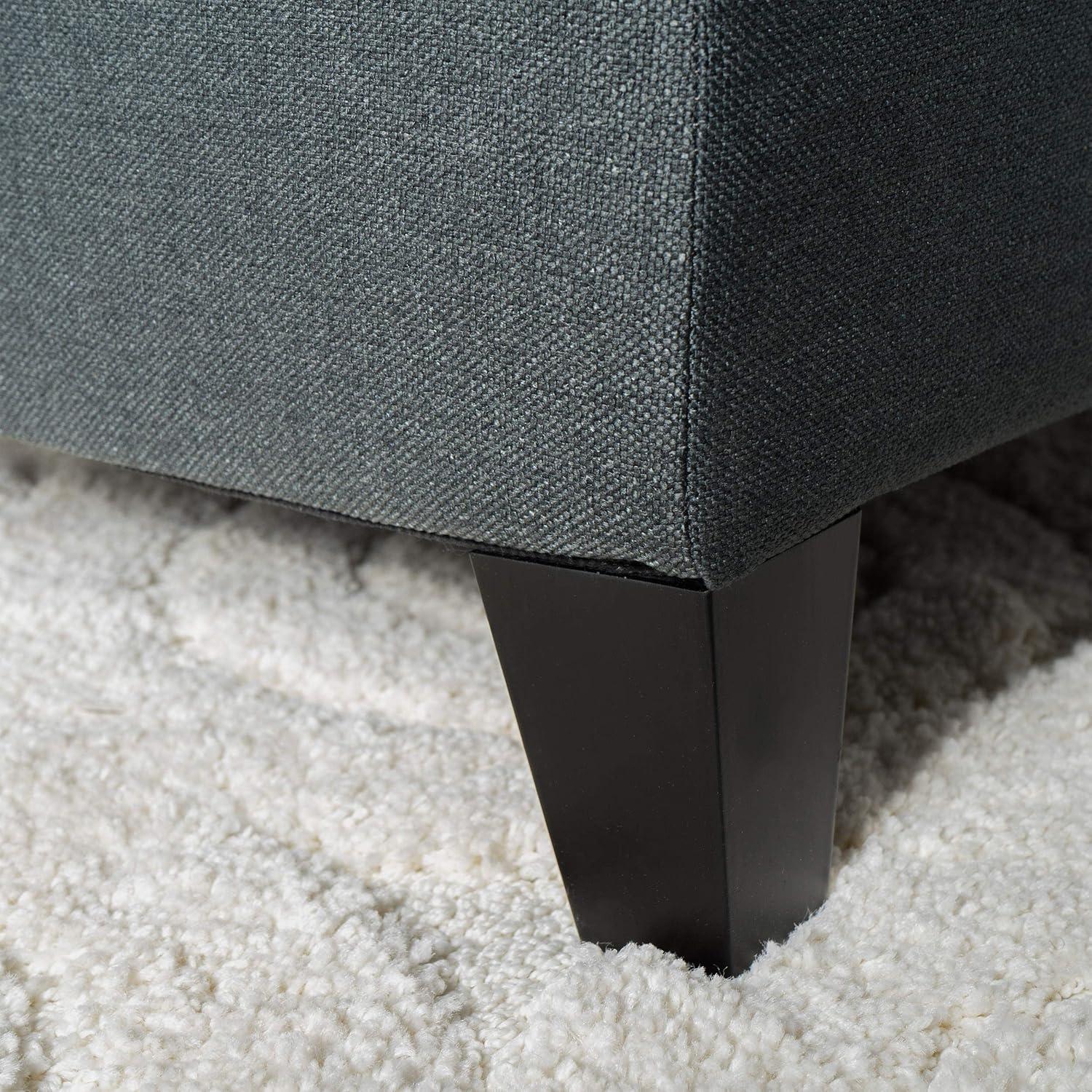 image:imageChristopher Knight Home Ottilie PU Leather Storage Ottoman Bench Wooden Rectangular Ottoman with Storage Bedroom End of Bed Foot Stool Entryway Ottoman Footrest Living Room Extra Seat BrownDark Grey fabric