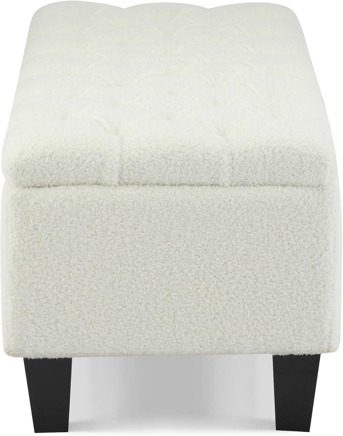 image:imageChristopher Knight Home Ottilie PU Leather Storage Ottoman Bench Wooden Rectangular Ottoman with Storage Bedroom End of Bed Foot Stool Entryway Ottoman Footrest Living Room Extra Seat BrownBeige