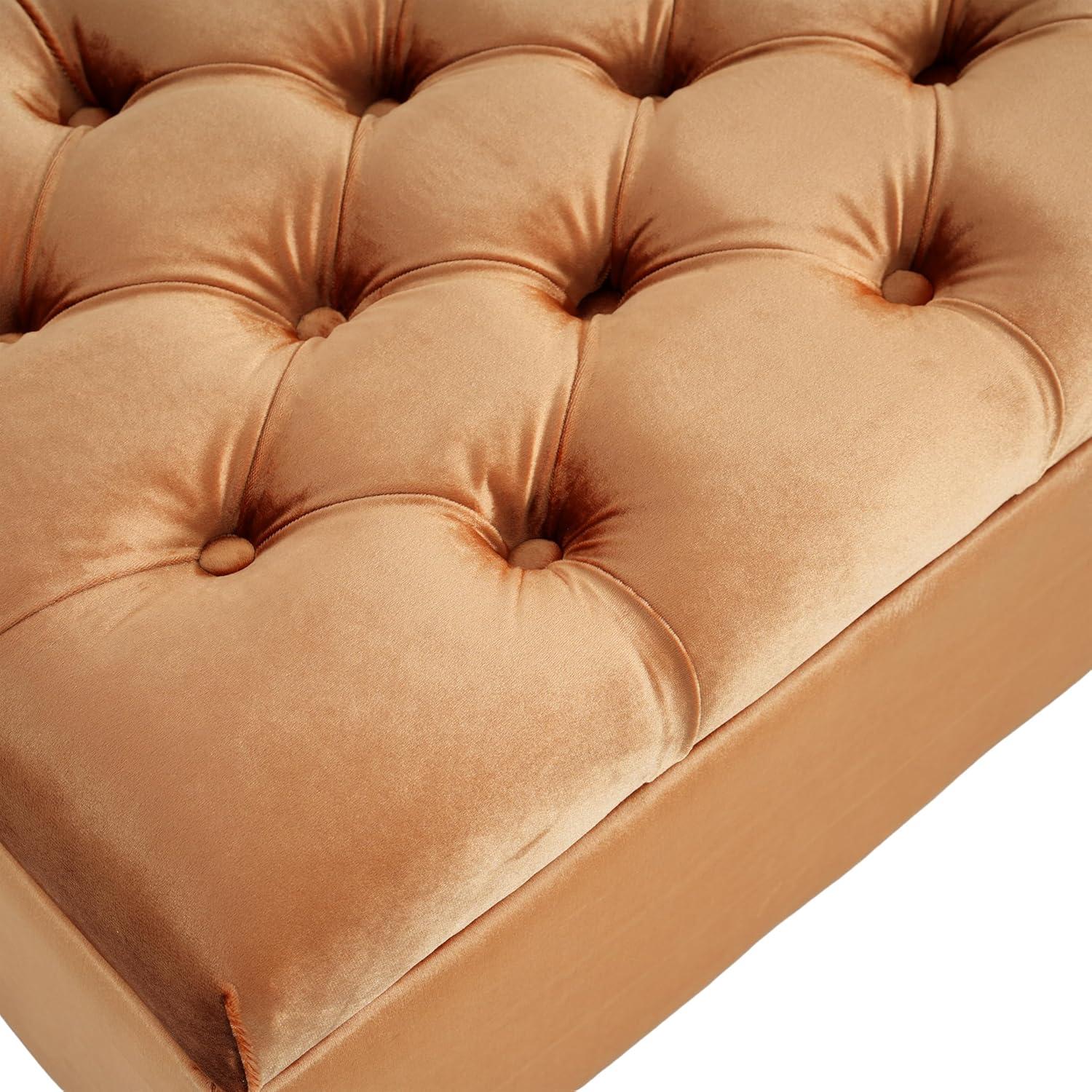 image:imageChristopher Knight Home Ottilie PU Leather Storage Ottoman Bench Wooden Rectangular Ottoman with Storage Bedroom End of Bed Foot Stool Entryway Ottoman Footrest Living Room Extra Seat BrownOrange