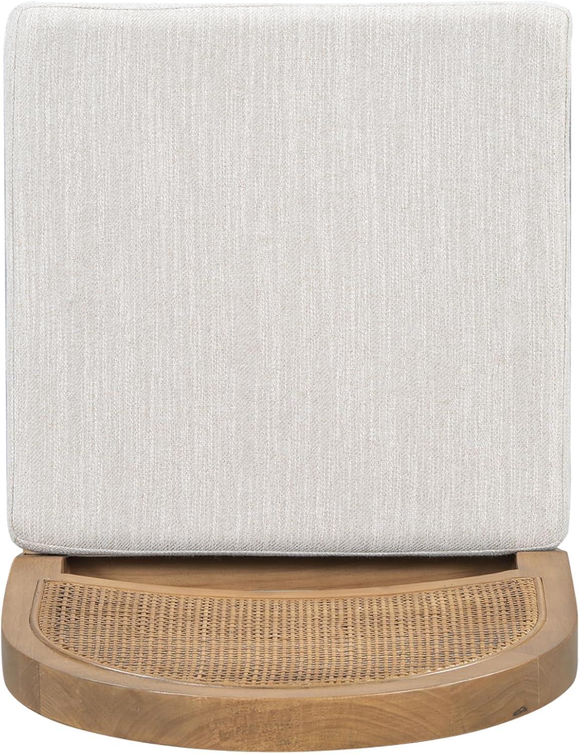 image:imageChristopher Knight Home Sona Modern Counter Stool Set of 2 Kitchen Counter Height Bar Stool Cocktail Stool with Rattan Woven Backrest Fabric Upholstered Barstools for Home Bar Table Brown GrayBrown Gray