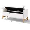 Christopher Knight Home Namo Boucle Upholstered Ottoman with Storage, Wooden Storage Ottoman Bench with Pillows, Long Entryway Ottoman Foot Rest, Bedroom End of Bed Foot Stools Ottoman, Natural+Ivory